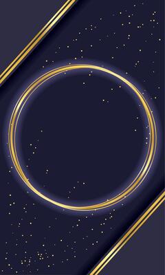 circular golden frame