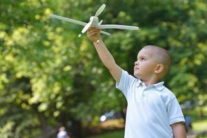 boy with airpane photo