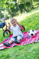 boy with airpane toy photo