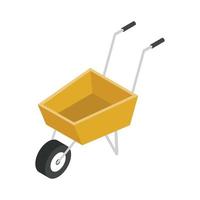 farming wheelbarrow tool vector