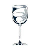 wine cup sketch vector