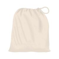 fabric bag with drawstrings vector