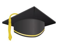 elegante sombrero de graduacion vector