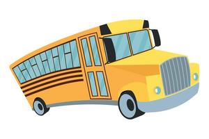 autobús escolar amarillo vector