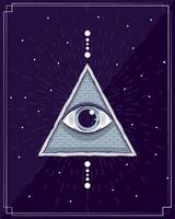 esoteric eye in triangle vector