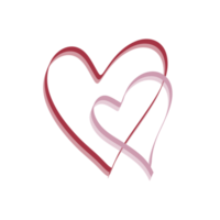cœur. symbole d'amour abstrait. illustration de dessin d'art en ligne continue. bannière de fond de saint valentin. png