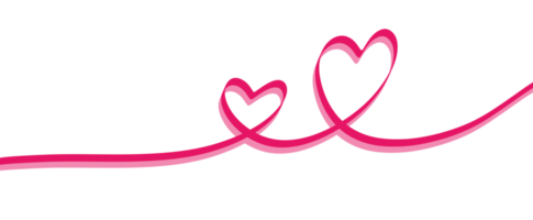 Heart. Abstract love symbol. Continuous line art drawing illustration. Valentines day background banner. png