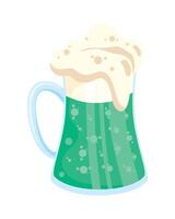 green beer with foam vector