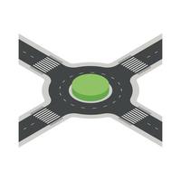 isometric roundabout road vector