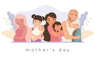 happy mothers day card vector