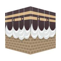 brown muslim sacred mecca vector