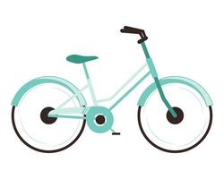 blue retro bicycle vector