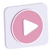 play square button vector