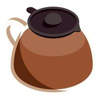 coffee teapot utensil vector