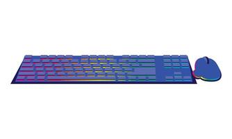 modern gamer keyboard and mouse vector