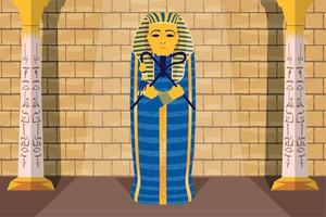 sarcófago del emperador egipcio vector