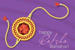 purple raksha Bandhan card vector