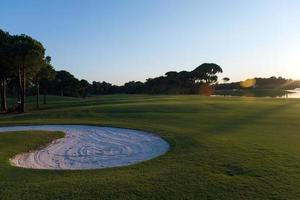 golf course on sunset photo