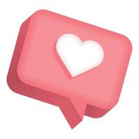 heart in speech bubble vector