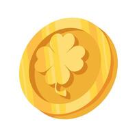 gold coin with shamrock vector