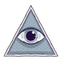 eye in triangle symbol vector