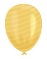 yellow striped balloon helium vector