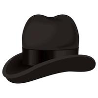 elegant black hat accessory vector