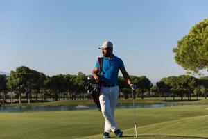 golfer  portrait at golf  course photo