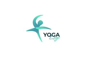 diseño de logotipo de yoga. humano con logotipo de equilibrio. logotipo o icono de spa creativo vector
