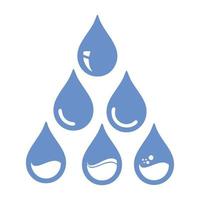 Set of water drop icons. Can also be used as an icon for oil drops or other liquids. Editable vector. EPS 10 vector