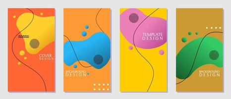 set of story templates for social networks. modern and trendy abstract background design. social media post vector