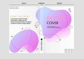 elegant and beautiful book cover design set. purple and blue gradient background. vector