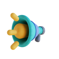 megáfono de ilustración 3d png