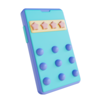 3D illustration cell phone security pattern png