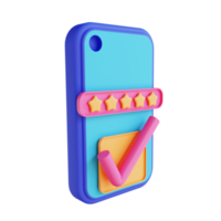 3D illustration mobile password check png