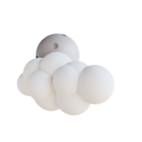 3D illustration cloudy moon png
