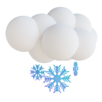 3d illustratie bewolkt sneeuw png