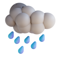 lluvia de noche de ilustración 3d png