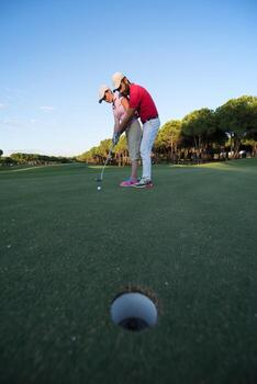 vista de instrucciones de golf foto