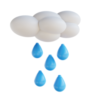 3d illustration nuage et pluie écologie appropriée png