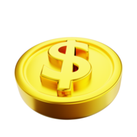 3d illustratie gouden geld munten png