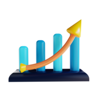 3D illustration graph up suitable for marketing png