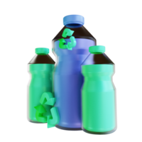 3D illustration plastic recycling png