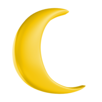 3D illustration moon suitable for Ramadan png