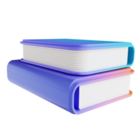 livre coloré d'illustration 3d png