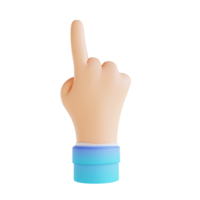 3D illustration hand gesture attention png