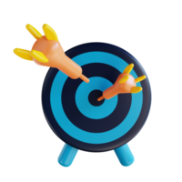 3D-Darstellung Ziel und Ziel für Marketing geeignet png