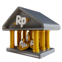 3D illustration Indonesian coin bank png