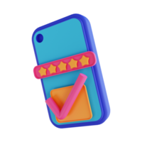 3D illustration mobile password check png