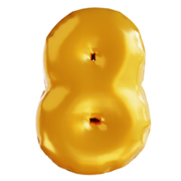 3D-Darstellung Ballonalphabet 8 png